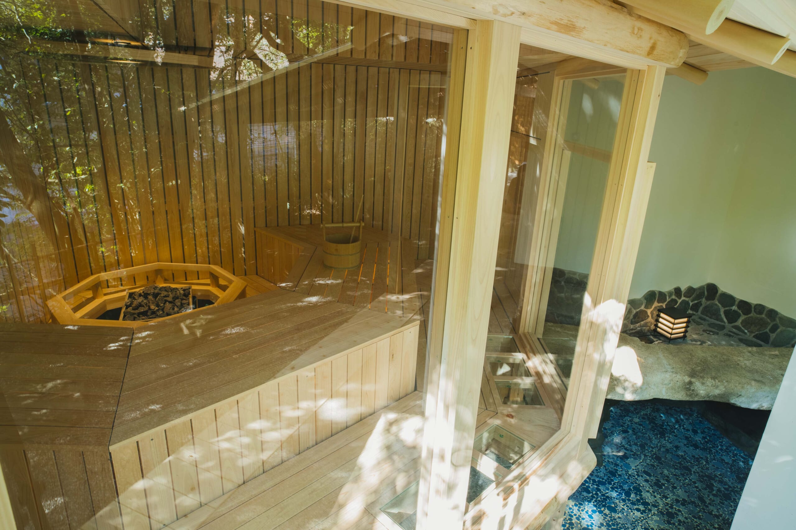 Ochiairo's bath and tea room sauna